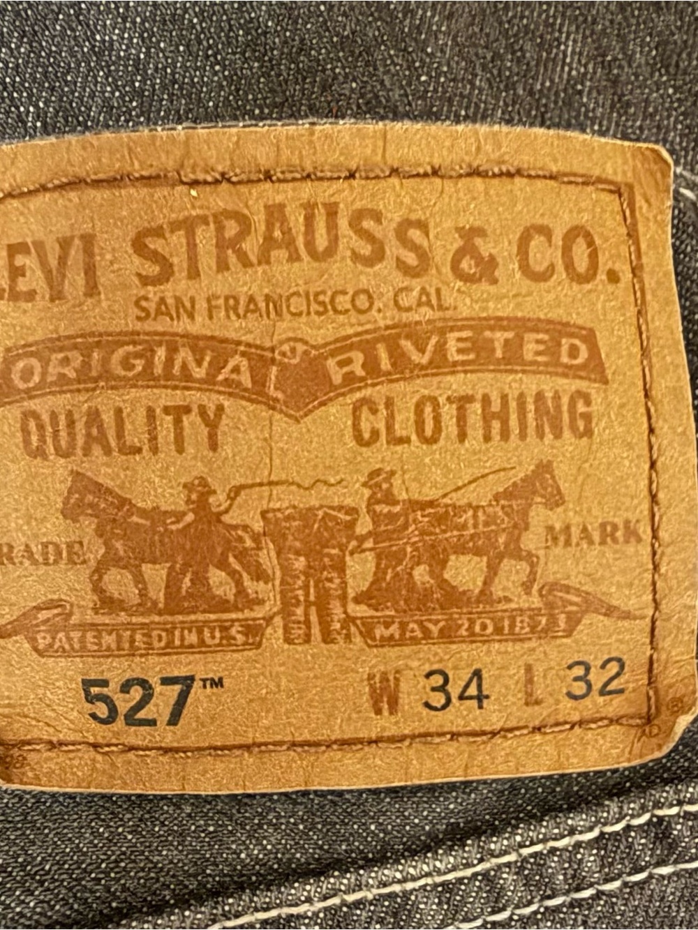 Levi's 527 Men's Washed Gray Relaxed Jeans - Picture 3 of 6